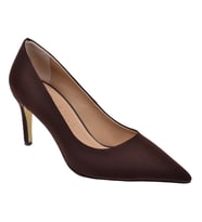 Pullman 8 Cm İnce Topuk Kadın Stiletto PL-89GV KAHVE SATEN