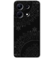 İnfinix Note 30 Pro Kılıf HD Desen Baskılı Kılıf - Siyah Mandala