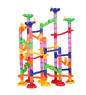 58 Parça Marble Run Ball Oyunu - Labirentteki Toplar - Maze Balls (Karışık)