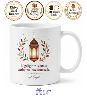 Yaşlıya Hediye Saygı Temalı Özel Baskılı Porselen Kupa Bardak Anlamlı Hediye