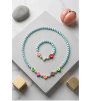 MEYVELİ KRİSTAL BONCUK ÇOCUK KOLYE KÜPE SET