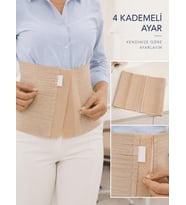 Kadın Abdominal Korse 26 cm Karın ve Bel Bölgesi 4 Kademeli Ayarlanabilir Korse
