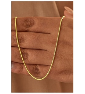 14 K Gold Kaplama 925 Ayar Gümüş Yılan Zincir