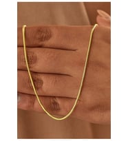 14 K Gold Kaplama 925 Ayar Gümüş Yılan Zincir