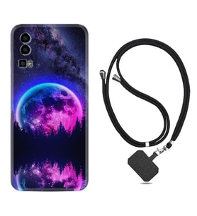 General Mobile Gm 23 Kılıf Silikon Boyun Askılı İpli Desenli Silikon Star Planet 1652