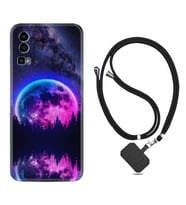 General Mobile Gm 23 Kılıf Silikon Boyun Askılı İpli Desenli Silikon Star Planet 1652