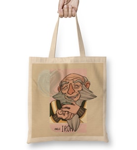 Avatar Uncle iroh Tea Green Bez Çanta Uzun Saplı