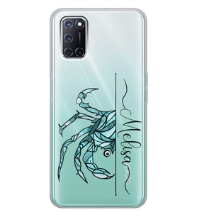 Oppo Yengeç Burcu Tasarımlı Şeffaf Telefon Kılıfı