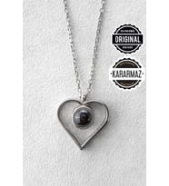 Jewelmim Gümüş Yüz 100 Farklı Dilde Seni Seviyorum Yazan Beyaz Altın Kaplama 925 Ayar Kadın Gümüş Kalpli Kolye (Beyaz)
