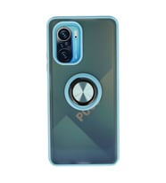Xiaomi Redmi K40 Kılıf Montreal Yüzüklü Silikon Kapak - Buz Mavi