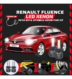 Renault Fluence 2010-2016 Uzun Far Uyumlu Şimşek Etkili Led Xenon Premium Series H7