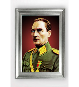 Gümüş Çerçeveli Atatürk Tablo a875