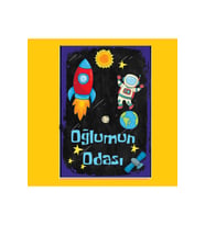 Ahsap Poster Oğlumun Odası Astronot