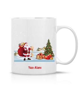 Yılbaşı Hediyesi Yeni yıl Hediyesi Çay Kahve Kupa Bardak-Happy christmas-Mutlu yıllar-2024-026