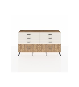 Arges Konsol 2 Raflı 6 Çekmeceli 4 Kapaklı 176x30x99 Çam-Çam/Aytaşı