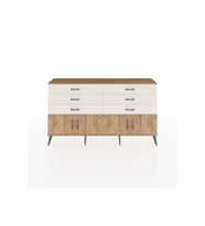 Arges Konsol 2 Raflı 6 Çekmeceli 4 Kapaklı 176x30x99 Çam-Çam/Aytaşı