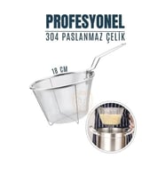 CEYLAN ADAM Kızartma Süzgeci Patates Kızartma Filtresi 304 Paslanmaz Çelik Mink Design