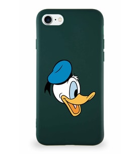 Apple iPhone SE 2020 Soft Premier Kapak Donald Duck-F Tasarımlı Silikon Kılıf - Yeşil (Şeffaf)