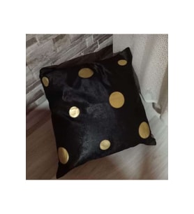 4lü Lüks Kadife Kırlent Kılıfı Kahve/ Gold