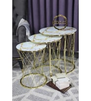 Hasır C Sarı Mermer Desen Gold Metal