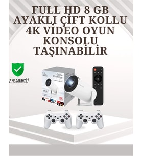 Mey İthalat® Taşınabilir Çok Fonksiyonlu Projeksiyon – Oyun, Sunum, Netflix Eğitim İçin