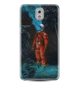 Samsung Note 3 4 5 8 9 20 Ultra 10 Lite Kılıf Desenli Silikon Astronot Smoke 1769