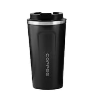304 L Çelik Vakumlu Siyah  500 ml Kahve El Termos Mug cin399sy