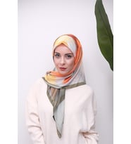 Renkli Karma Desen Dijital Soft Eşarp