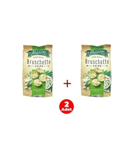 Maretti Bruschette Sour Cream & Onion - Ekşi Krema & Soğan Aromalı Ekmek Cips 70 g (2 ADET)