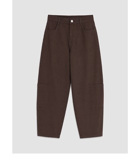 LCW Kids Kahverengi Kız Çocuk Gabardin Kargo Pantolon