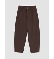 LCW Kids Kahverengi Kız Çocuk Gabardin Kargo Pantolon