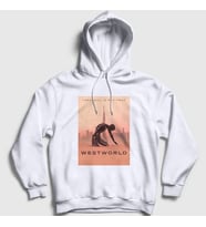 Presmono Unisex Beyaz Free Will Westworld Kapüşonlu Sweatshirt 223263tt