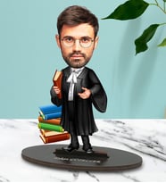 Kişiye Özel Hakim 1 Tasarımlı Karikatür Biblo