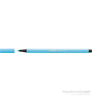 Stabilo Keçe Uçlu Boya Kalemi 1 Mm Kalın Uçlu Fosforlu Mavi 68/031 (10 Lu Paket) (Karışık)