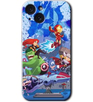 İphone 15 Kılıf HD Desen Baskılı Kılıf - Avengers Cartoon