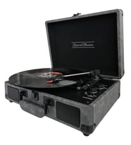 Record Master St14012 Retro Pikap - Gri - Bluetooth ve Şarj Özellikli - Özel Deri Kaplama - Tüm Plakları Çalabilme