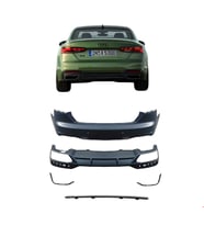 Audi A5 2020 ve Sonrası Arka Tampon Seti S-Line Siyah Detay