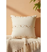 Zigzag Boncuk İşlemeli Dekoratif Kırlent Kılıfı