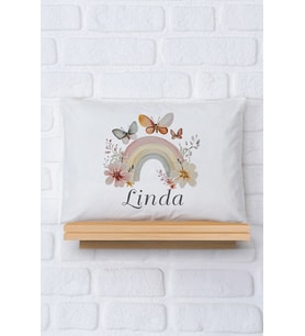 Pia Baby Premium %100 Pamuk İsme Özel Kız Bebek Yastık Kılıfı 35*45 cm 5078-12