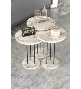 Zigon Sehpa Terra 3 Lü Set Efes
