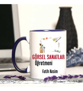 Görsel Sanatlar Öğretmenine Özel Öğretmenler Günü Hediyesi Kişiye Özel Kupa Bard