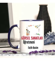 Görsel Sanatlar Öğretmenine Özel Öğretmenler Günü Hediyesi Kişiye Özel Kupa Bard