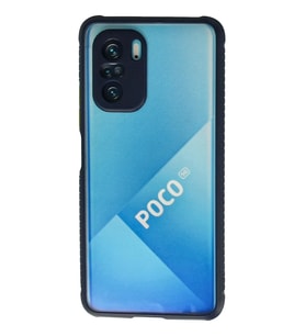 Poco F3 Kılıf Miami Şeffaf Silikon - Lacivert