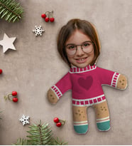 BK Gift Kişiye Özel Fotoğraflı Kurabiye Adam Kostümlü Kız Çocuk Bebek Yastık-3