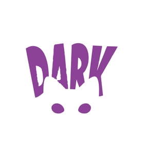 Dark Kedi Sticker 17x17 Cm Mor