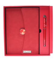İsme Özel Premium Defter ve Kalem Seti Tasarım Kutulu - Renk Seçenekli (Kırmızı)