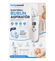 Babywawa H-032 Elektrikli Burun Aspiratörü 0-12 Yaş Şarjlı Nazal Aspiratör 5 Kademe Güçlü Vakum Led