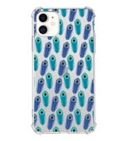 PrintiFy Apple iPhone 11 Uyumlu Nazar Boncuğu 4 Baskılı Şeffaf Köşe Korumalı Antişok Kılıf