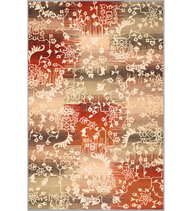 Eliana Home Baskılı, Yıkanabilir Kaymaz Taban Salon Halısı LNA0559 100x150 cm (Kahverengi)