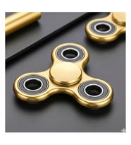 Uzun Süre Dönen Metal Stres Çarkı - YEŞİL Rengi / Fidget Spinner (Sarı Leopar)